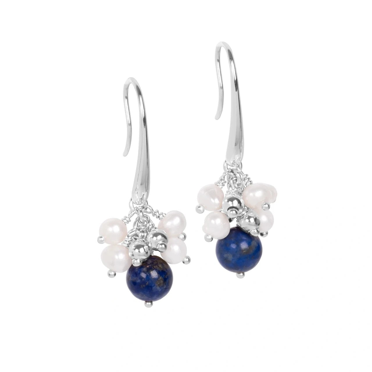 Boucles d'oreilles myamoon modèle Cherie Lustre or rose et argent, vue alternative
