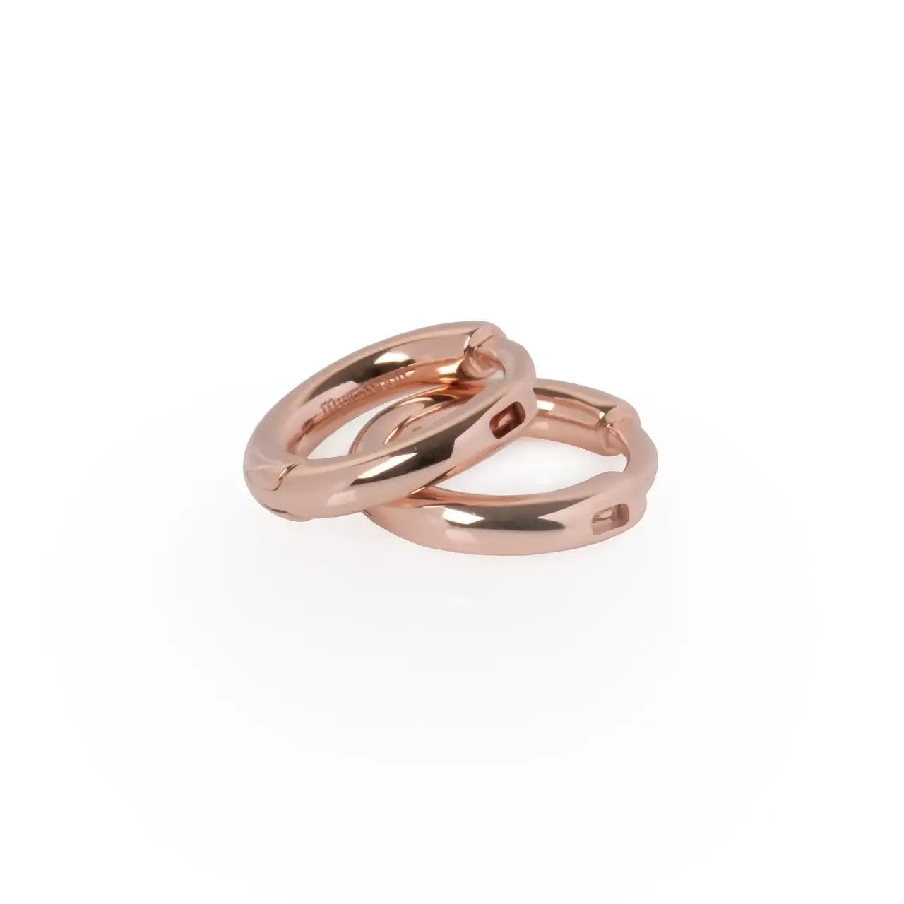 Petites créoles myamoon modèle Classy or rose et argent, vue alternative