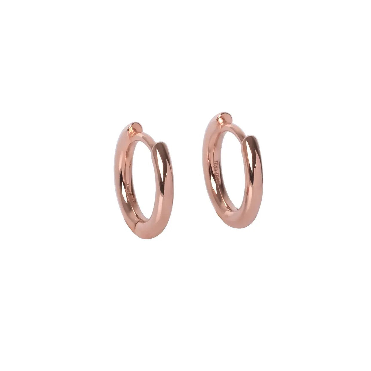 Petites créoles myamoon modèle Classy or rose et argent, vue détaillée