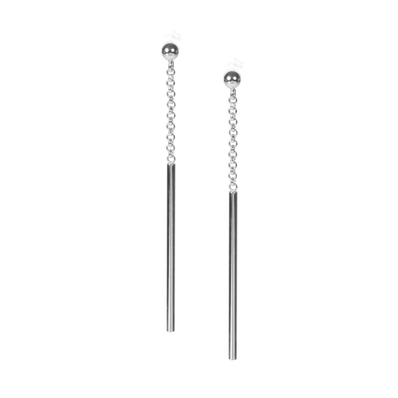 Boucles d'oreilles myamoon modèle Dots Fixed or rose et argent, vue alternative