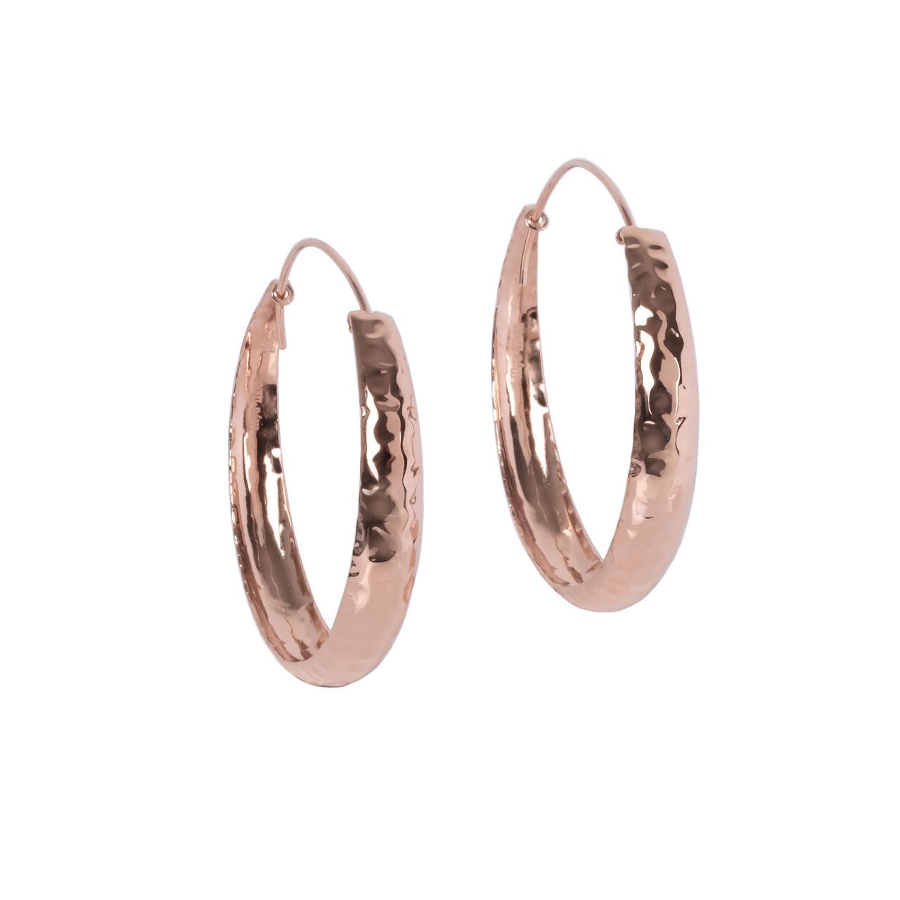 Créoles myamoon modèle Helena or rose et argent, vue alternative
