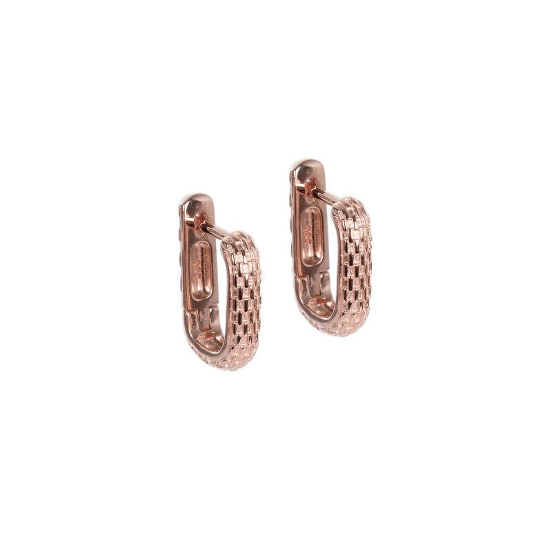 Boucles d'oreilles myamoon créoles abeille or grand format, vue verticale