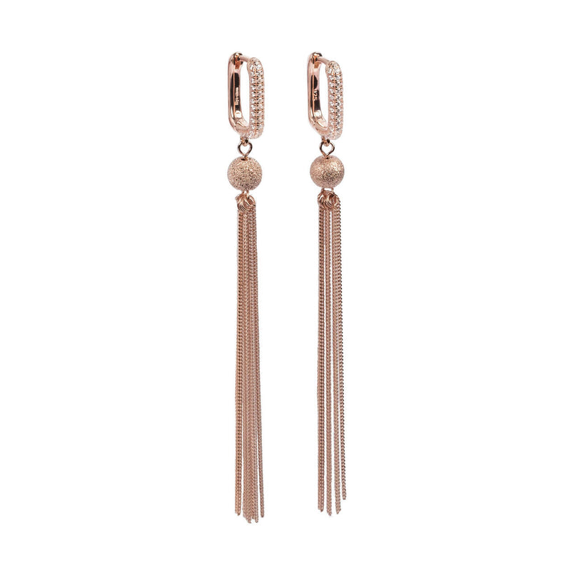 Boucles d'oreilles myamoon modèle Metropolitan Glow zircon blanc pompon or, vue produit