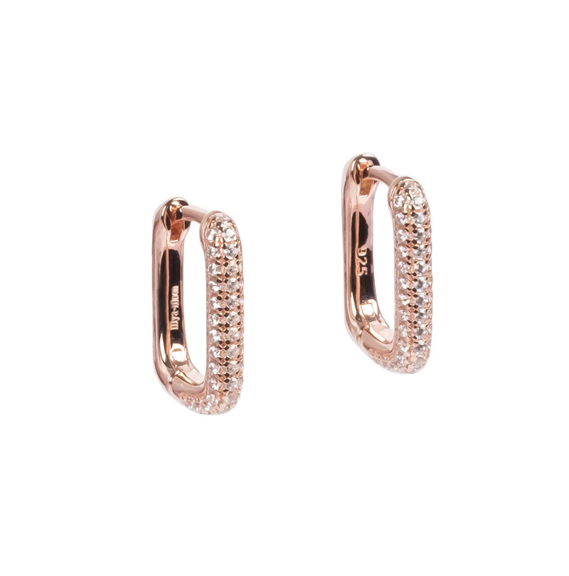 Boucles d'oreilles myamoon modèle Metropolitan Glow zircon blanc or, vue produit