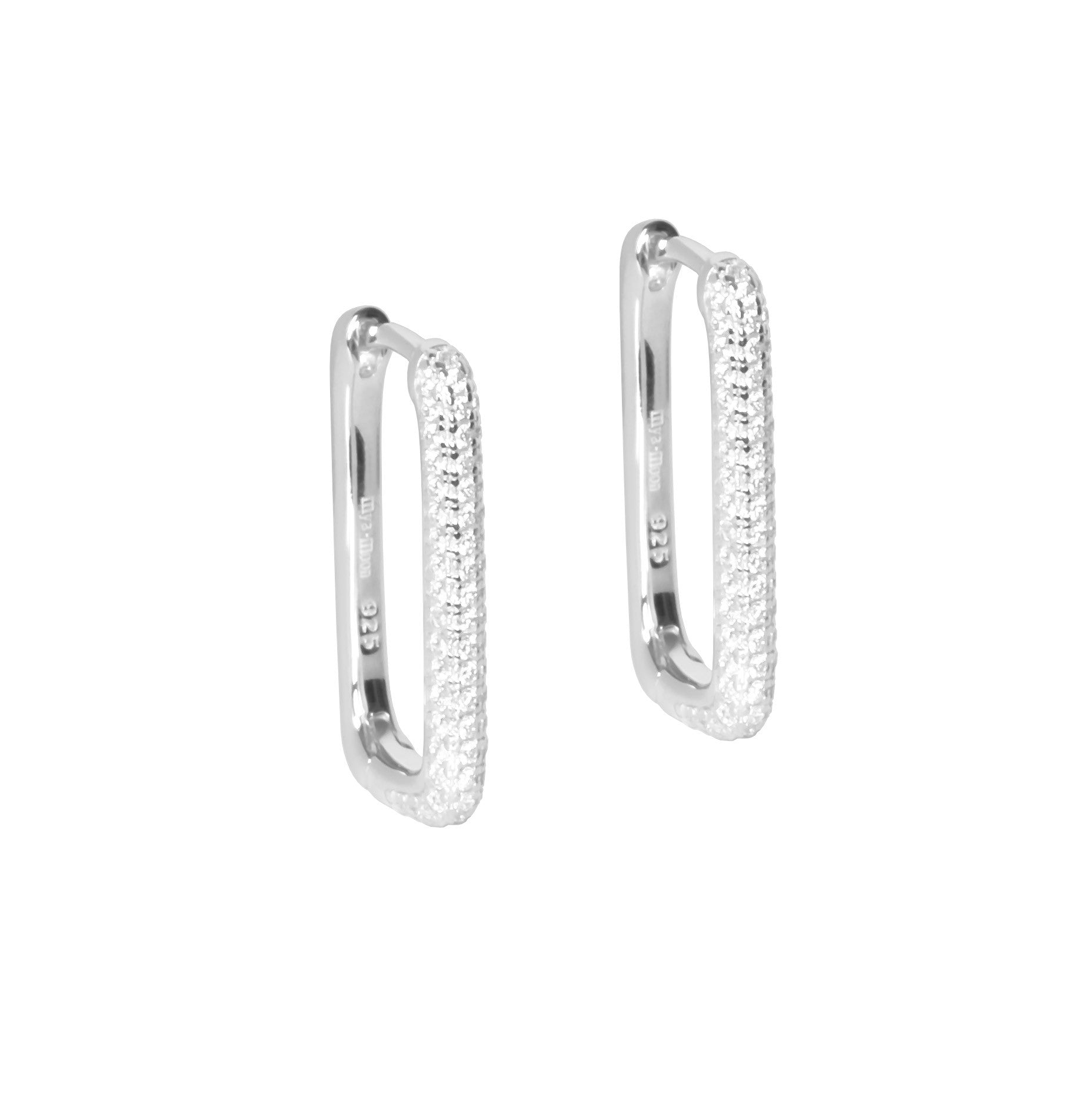 Boucles d'oreilles modèle Metropolitan Glow zircon blanc L, vue produit