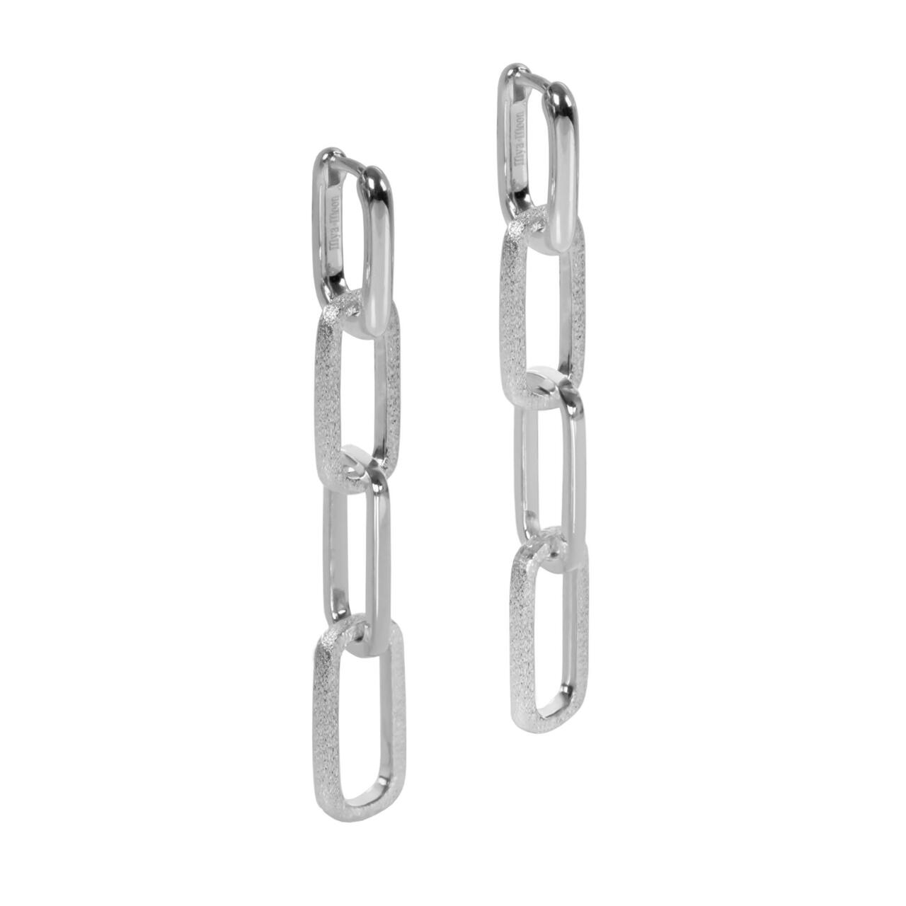 Boucles d'oreilles myamoon modèle Metropolitan Longing argent, vue détaillée