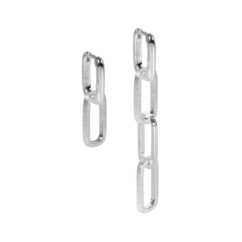 Boucles d'oreilles myamoon modèle Metropolitan Way or rose et argent, vue produit