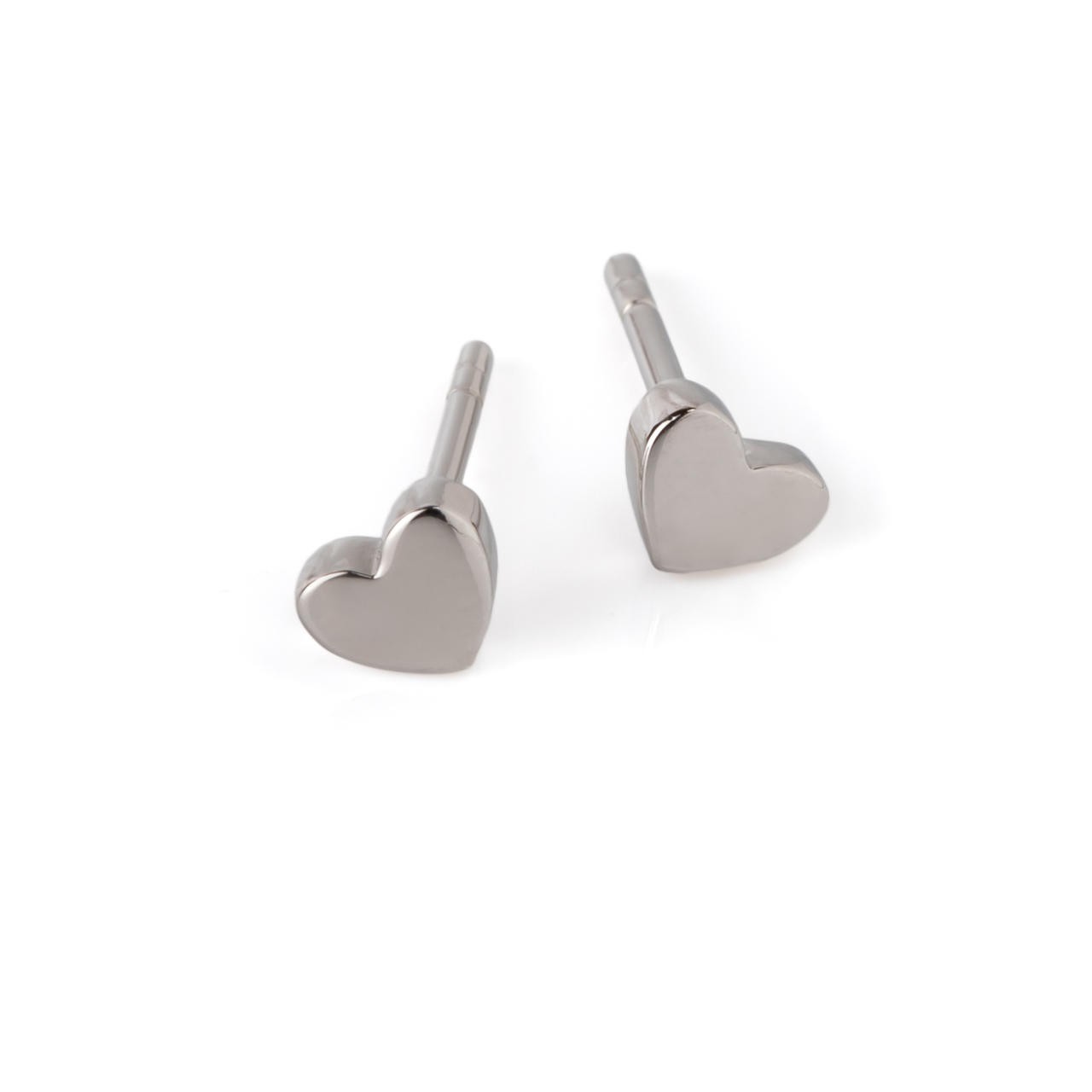Boucles d'oreilles myamoon modèle cœur brillant or rose et argent, vue produit