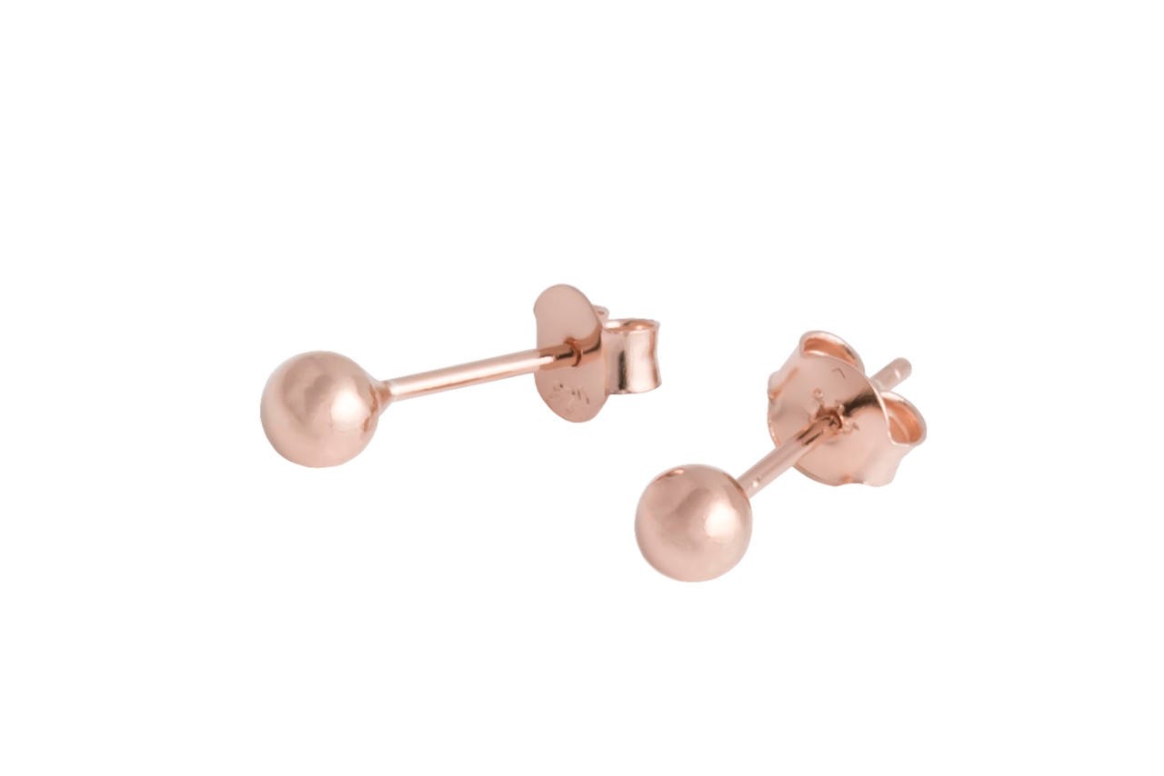 Boucles d'oreilles myamoon modèle Sphere or rose et argent, vue alternative
