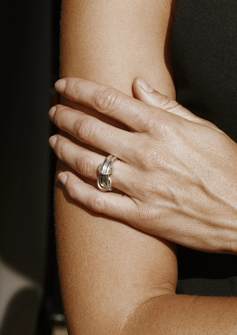 Bague Double NO MORE en argent, vue alternative