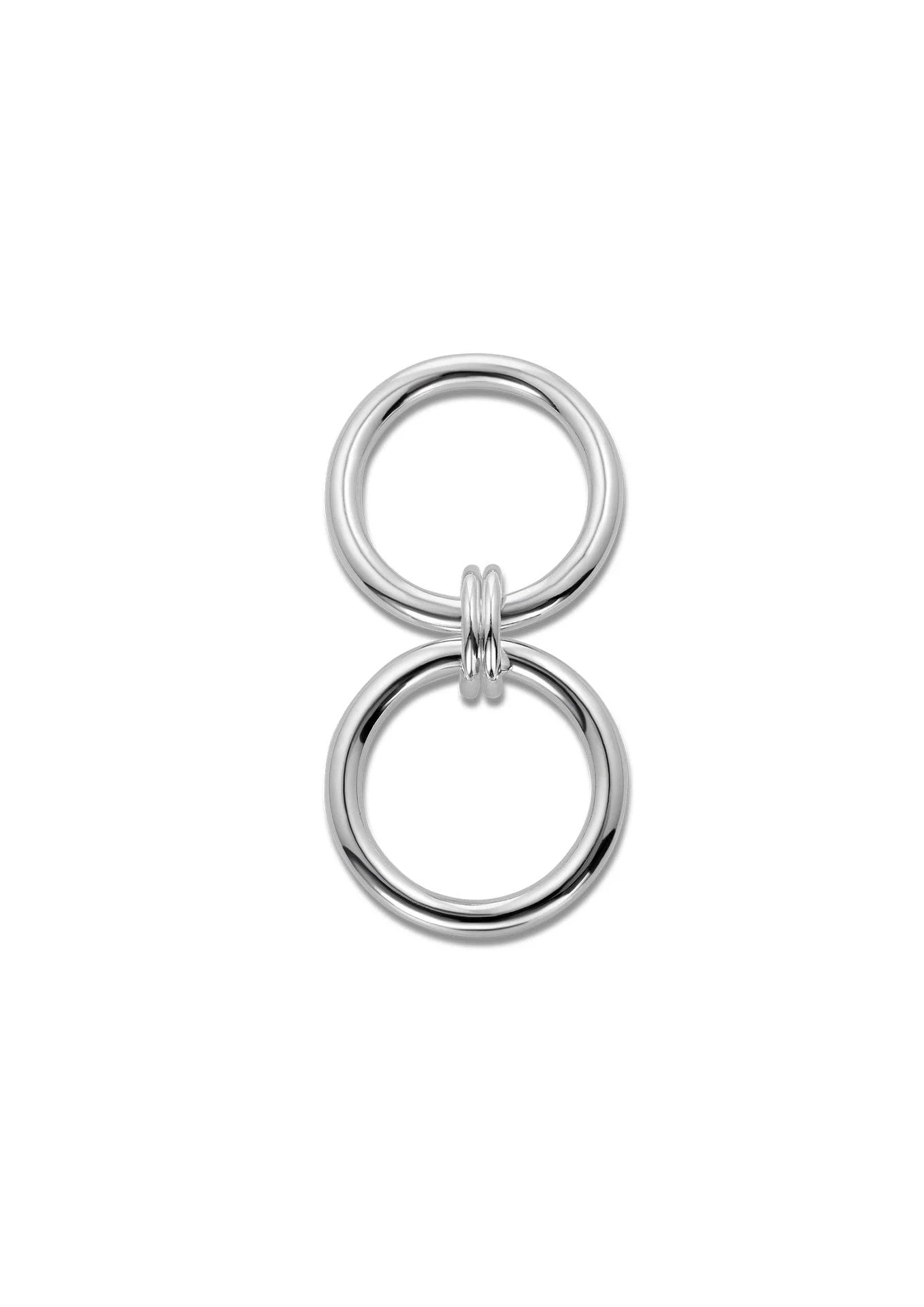 Bague Double NO MORE en argent, vue éditoriale