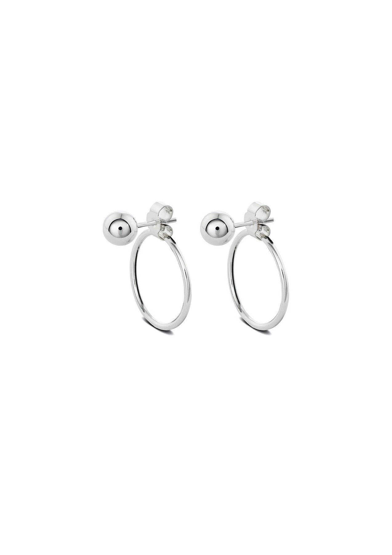 Boucles d'oreilles Chord NO MORE en argent sterling, vue éditoriale