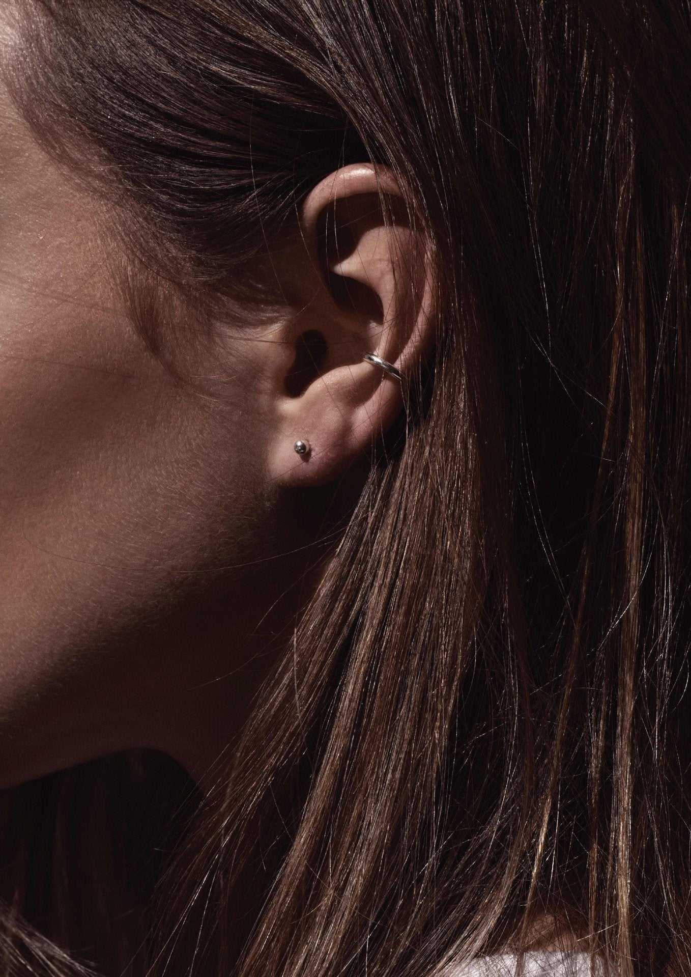 Boucles d'oreilles Pin Up NO MORE en argent, vue produit
