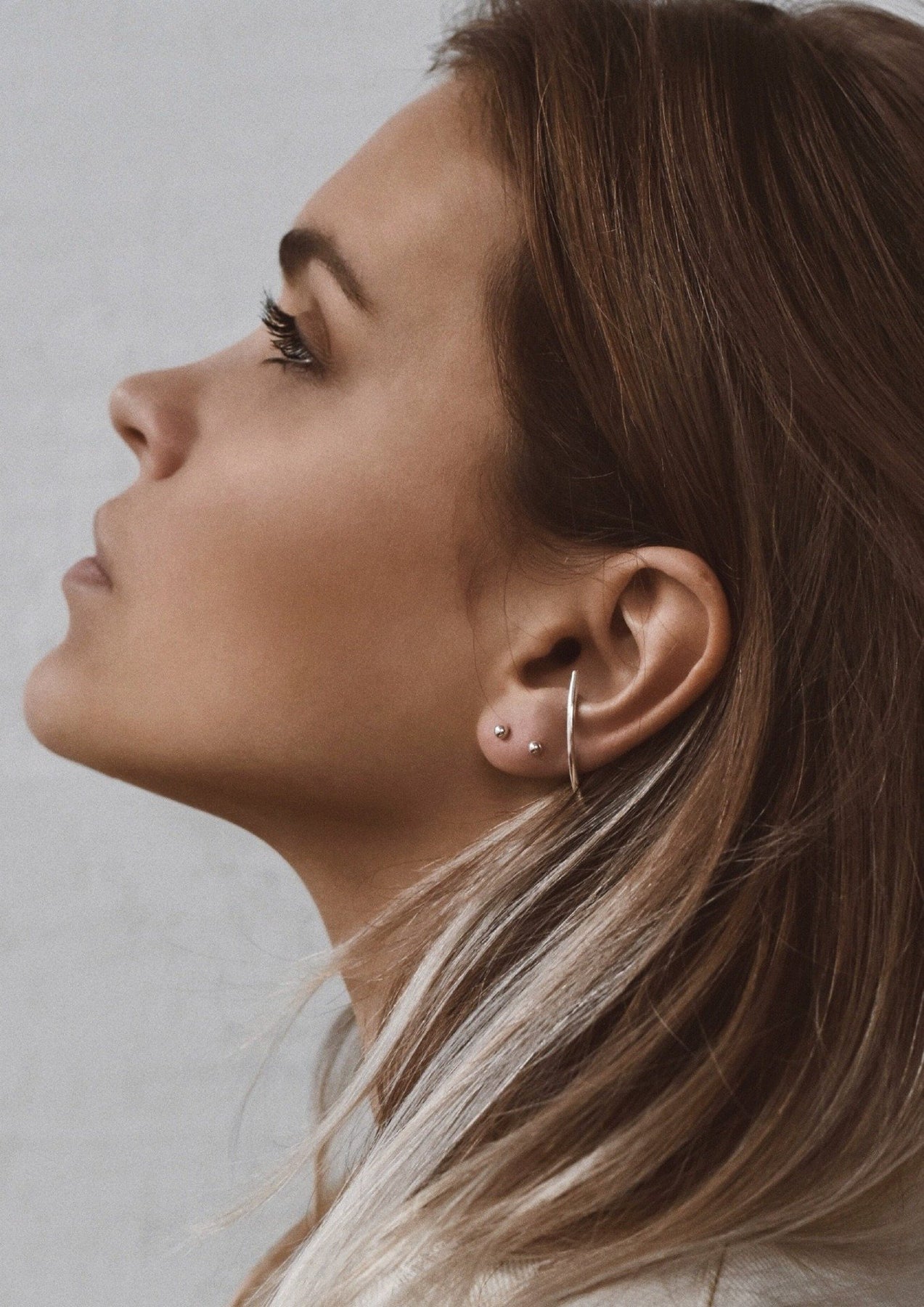 Boucles d'oreilles Radius NO MORE en argent sterling, vue produit