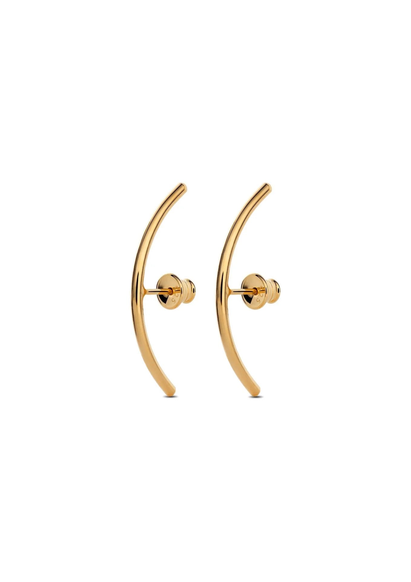 Boucles d'oreilles Radius NO MORE en plaqué or, vue détaillée