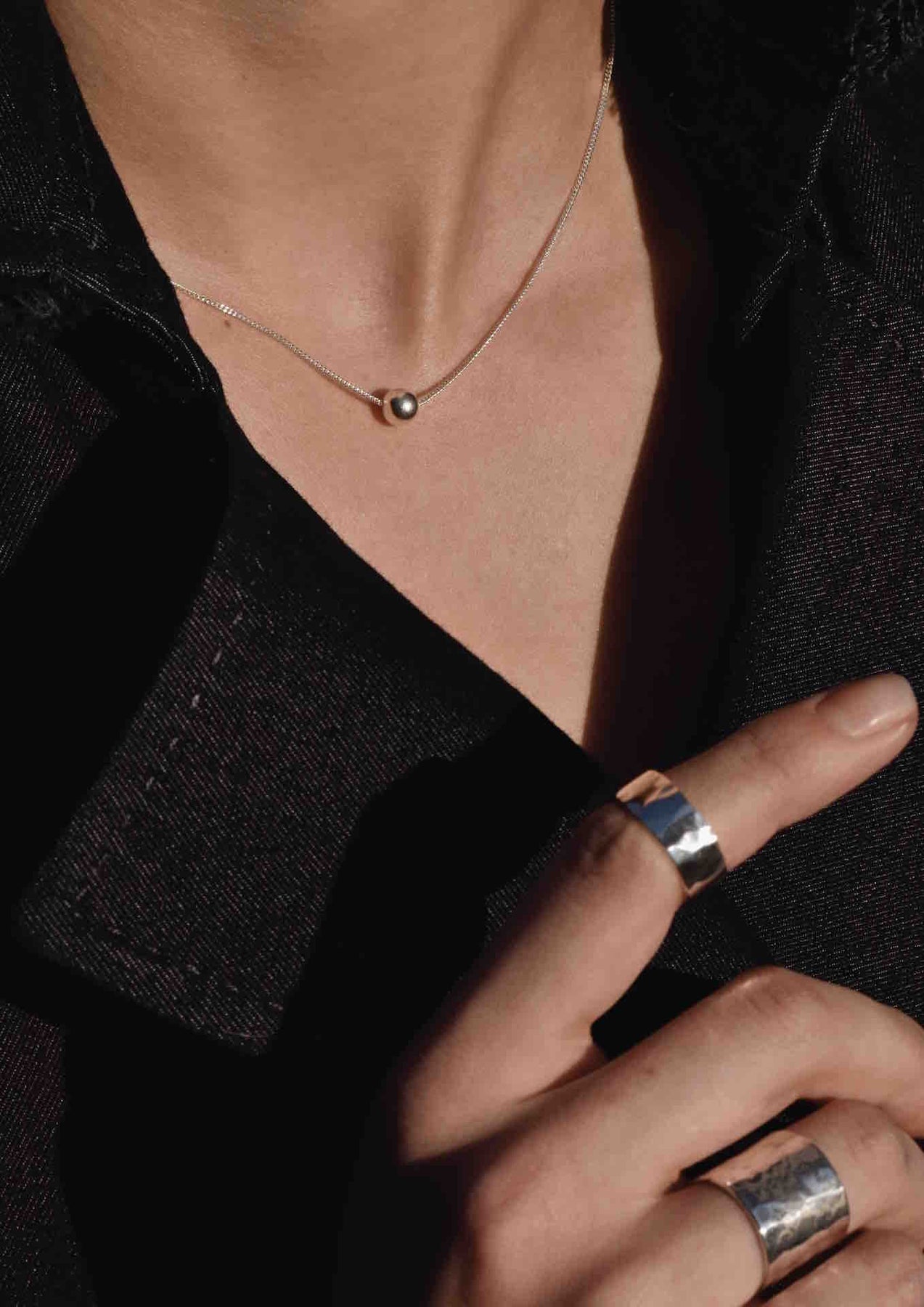 Collier Bubble NO MORE en argent sterling, vue produit