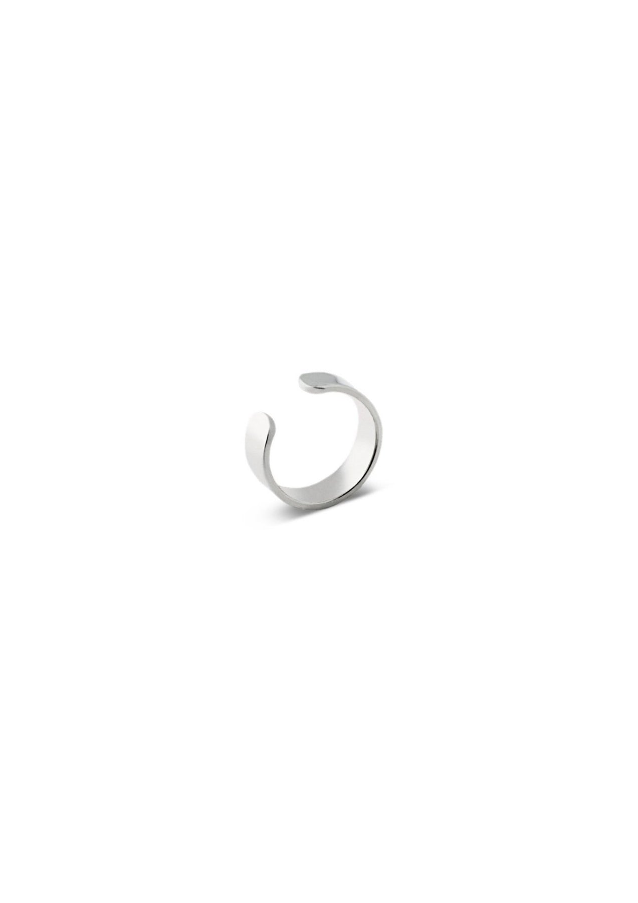 Ear cuff plat NO MORE en argent sterling, vue détaillée