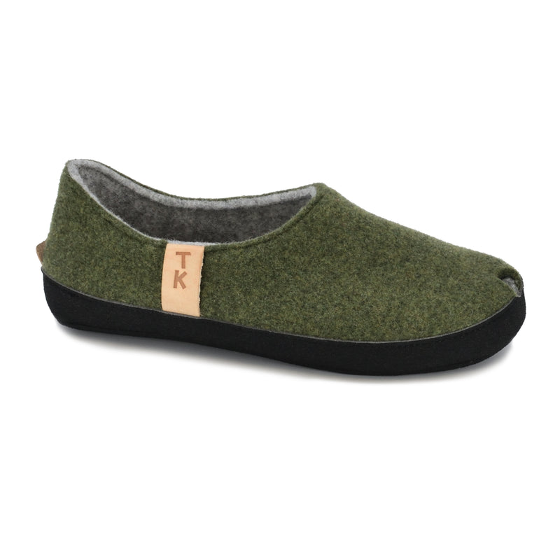 Chaussons TOKU Budapest en cuir vert mousse, vue alternative