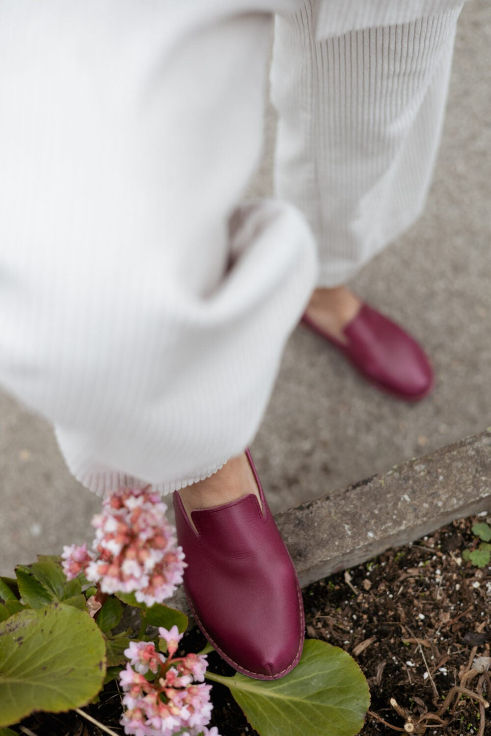 Chaussures TOKU London en cuir fuchsia classique, vue produit