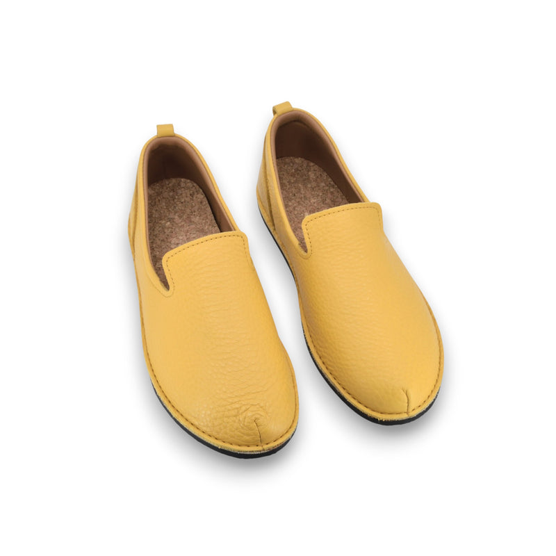 Chaussures TOKU London en cuir jaune classique, vue produit