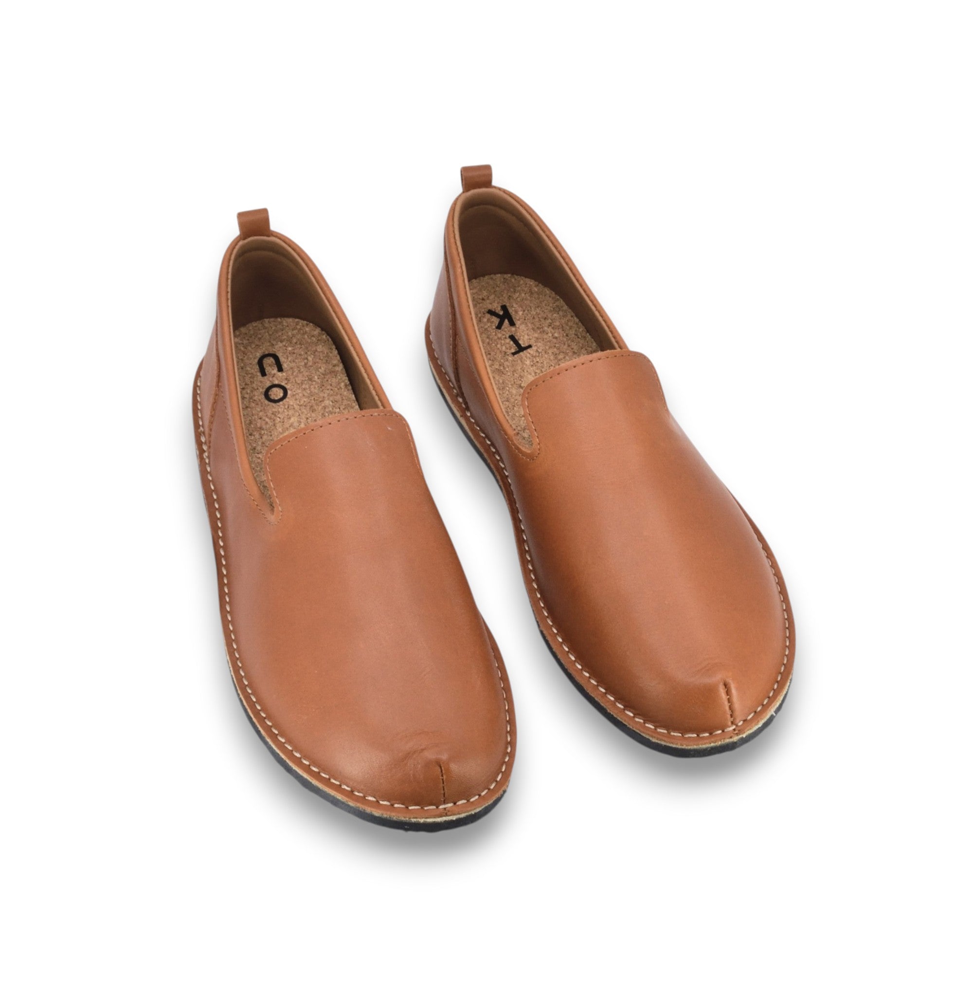 Chaussures TOKU London en cuir marron clair classique, vue produit