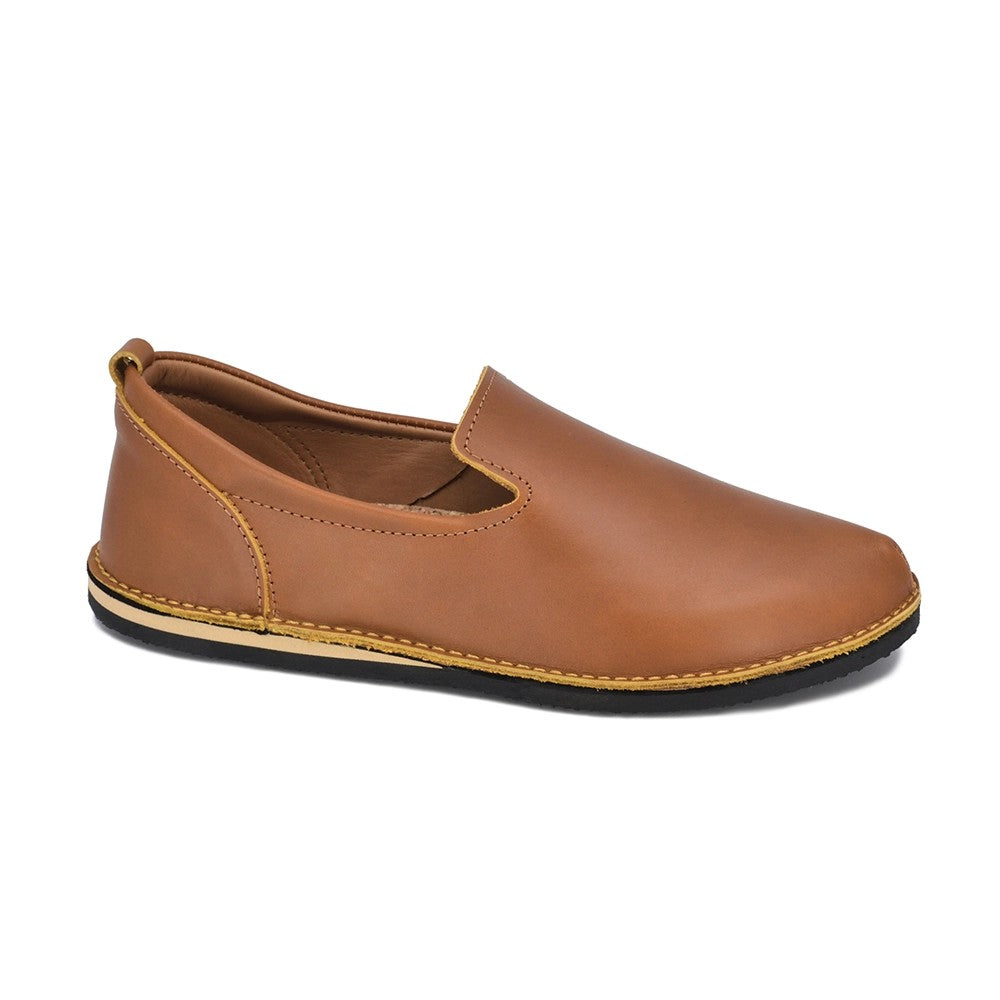 Chaussures TOKU London en cuir ocre classique, vue détaillée