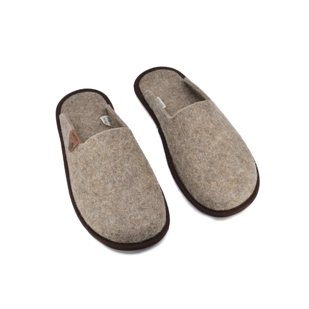 Chaussons en feutre naturel marron - Pelsi, photo 2