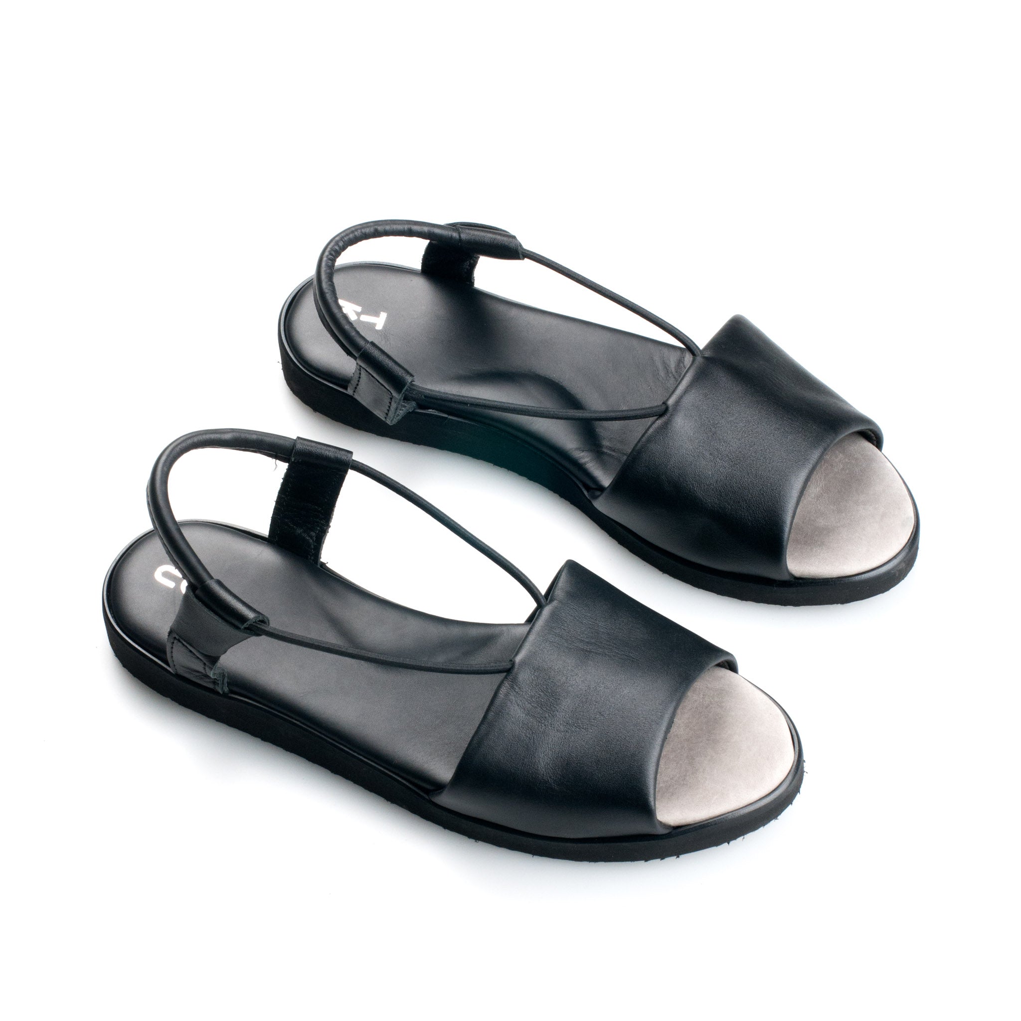Sandales TOKU Berlin en cuir gris foncé, vue détaillée