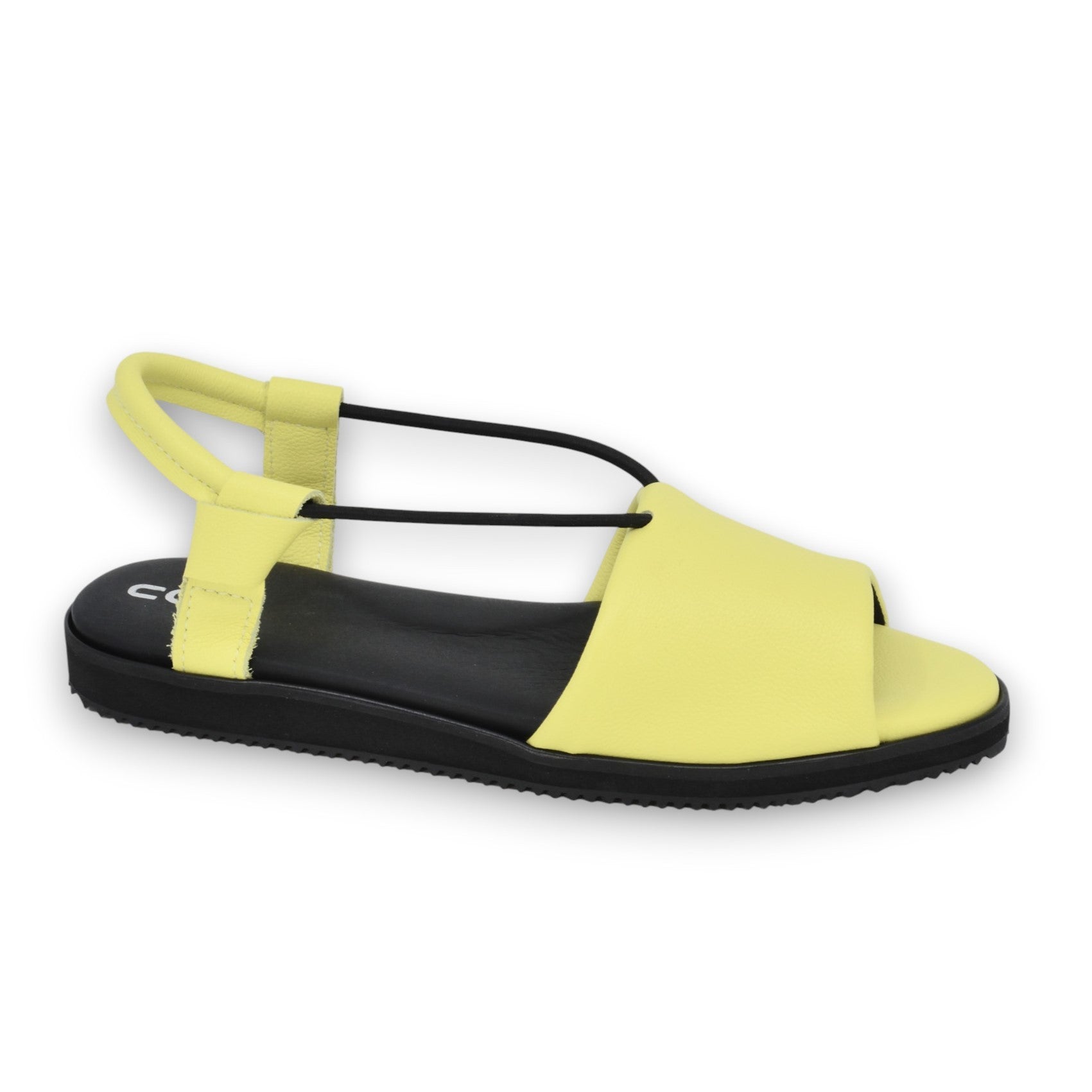Sandales TOKU Berlin coloris jaune citron vert, vue carrée