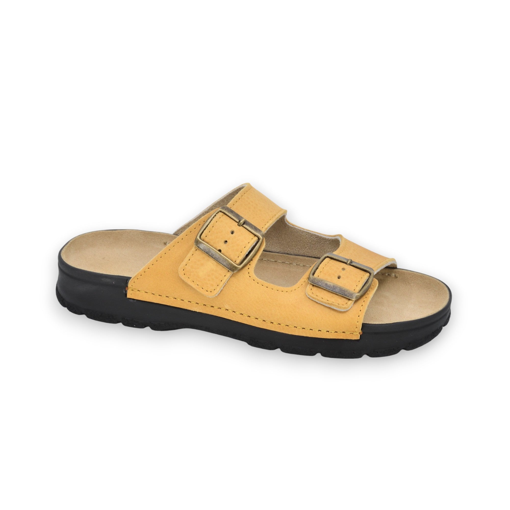 Sandales Meeliku en cuir jaune, vue détaillée