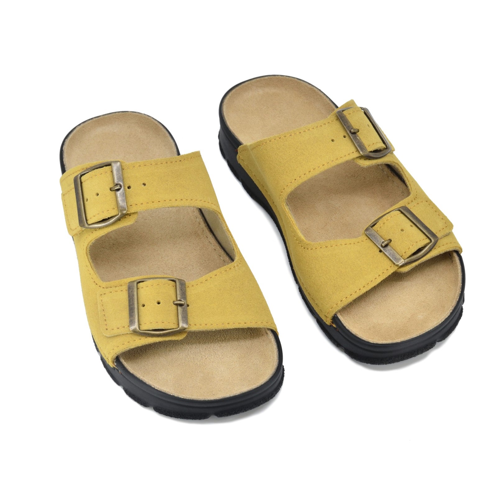 Sandales Meeliku en cuir jaune, vue produit
