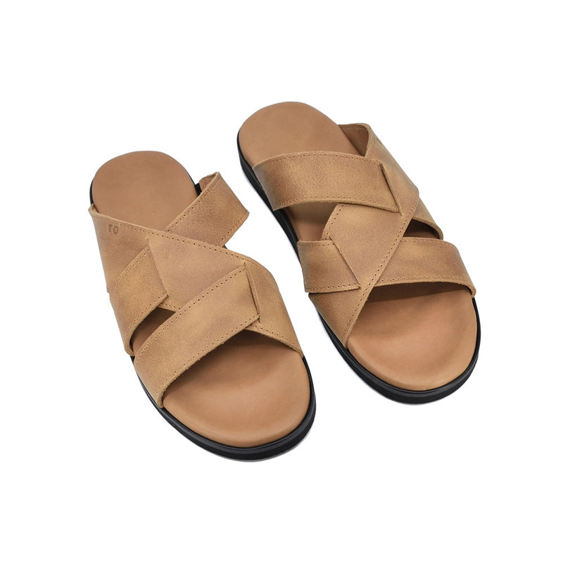 Sandales TOKU Helsinki homme en cuir marron, vue alternative