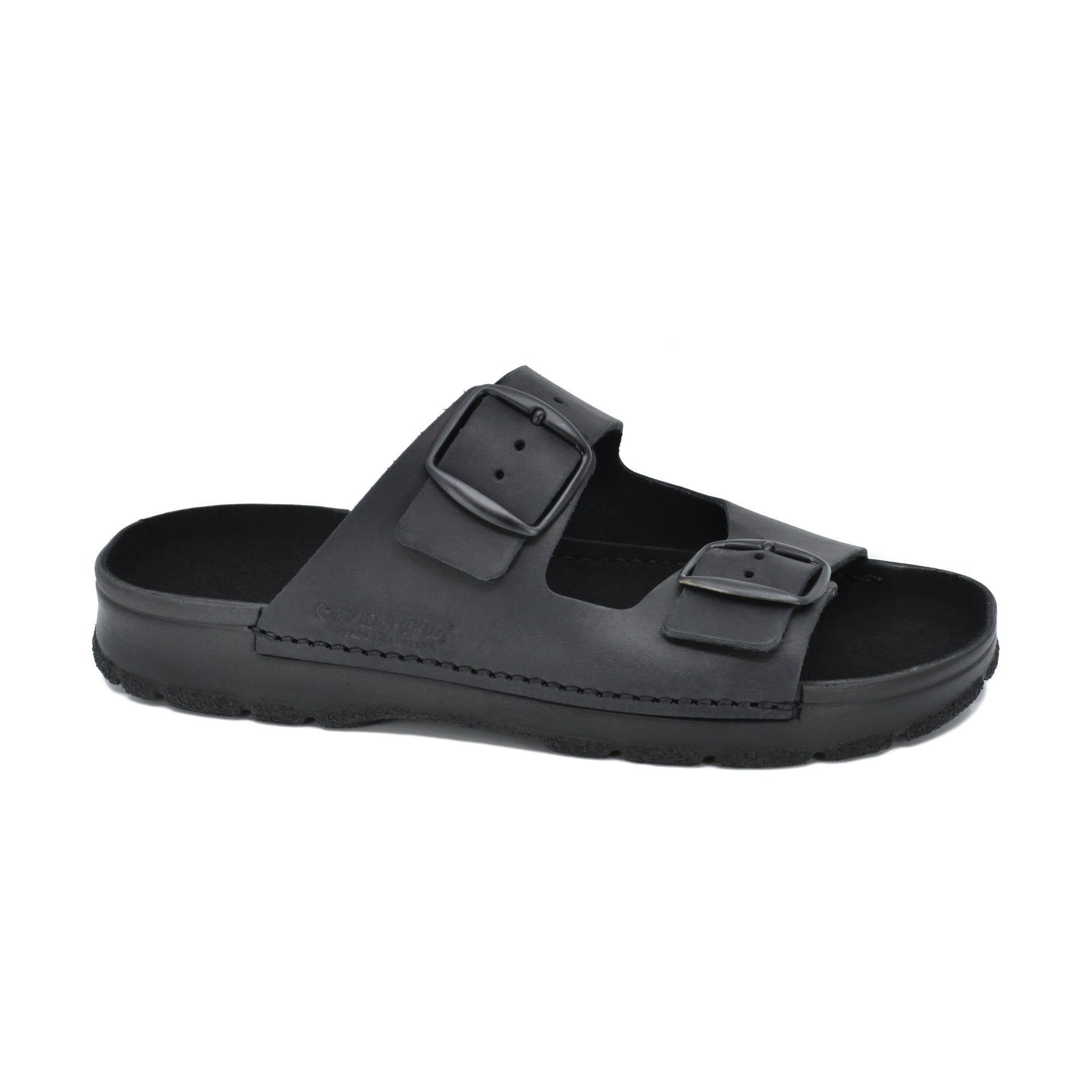 Sandales Meeliku en cuir noir, vue produit