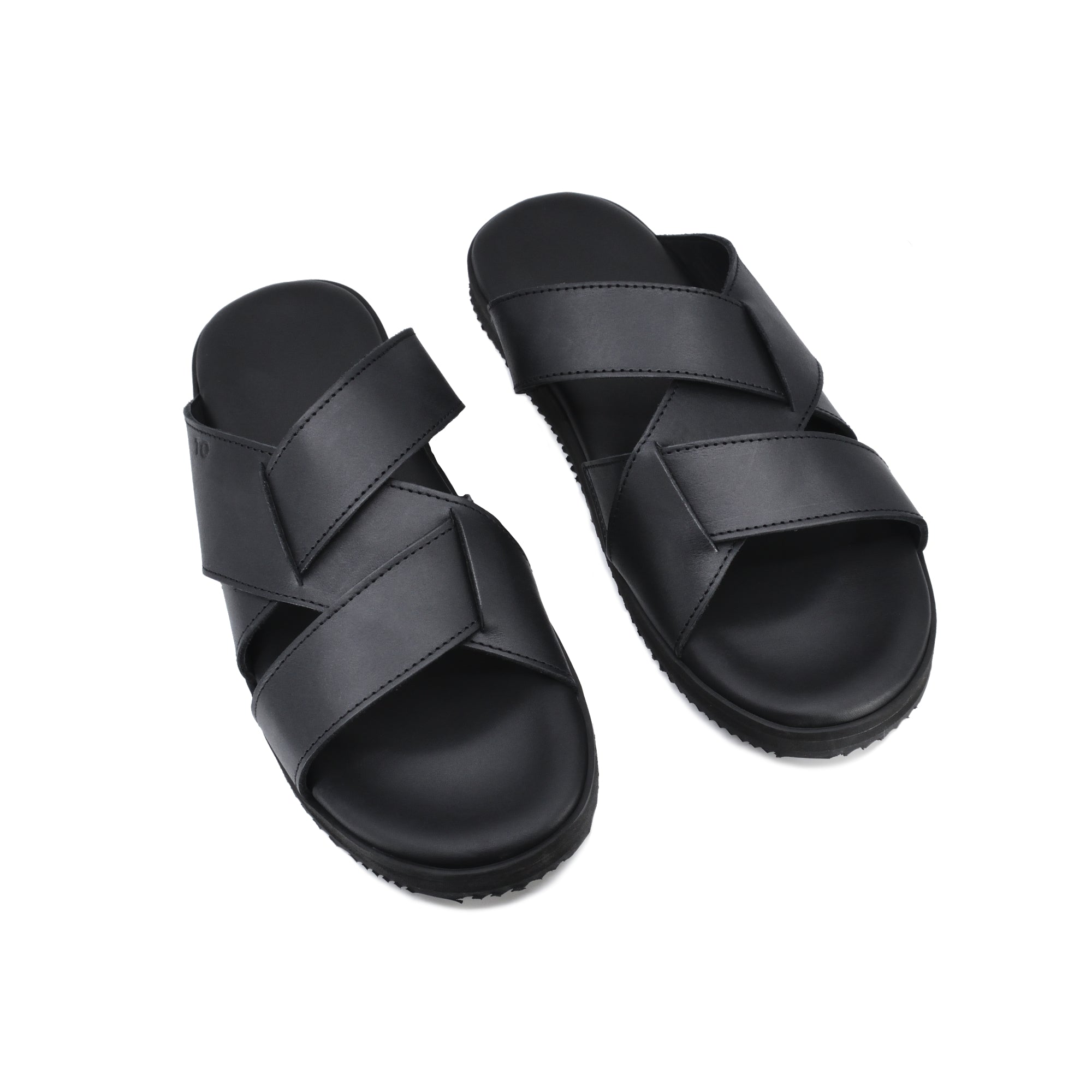 Sandales TOKU Helsinki femme en cuir noir, vue produit