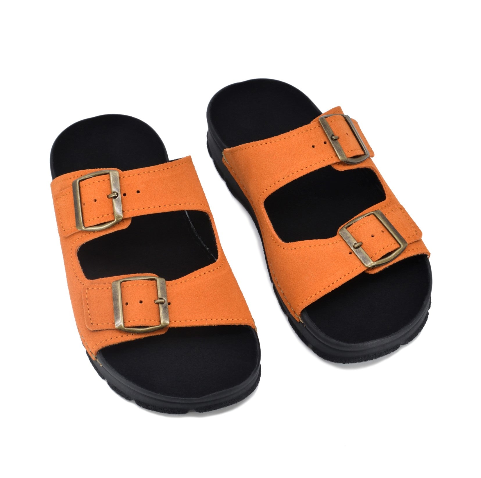 Sandales Meeliku en cuir orange, vue produit
