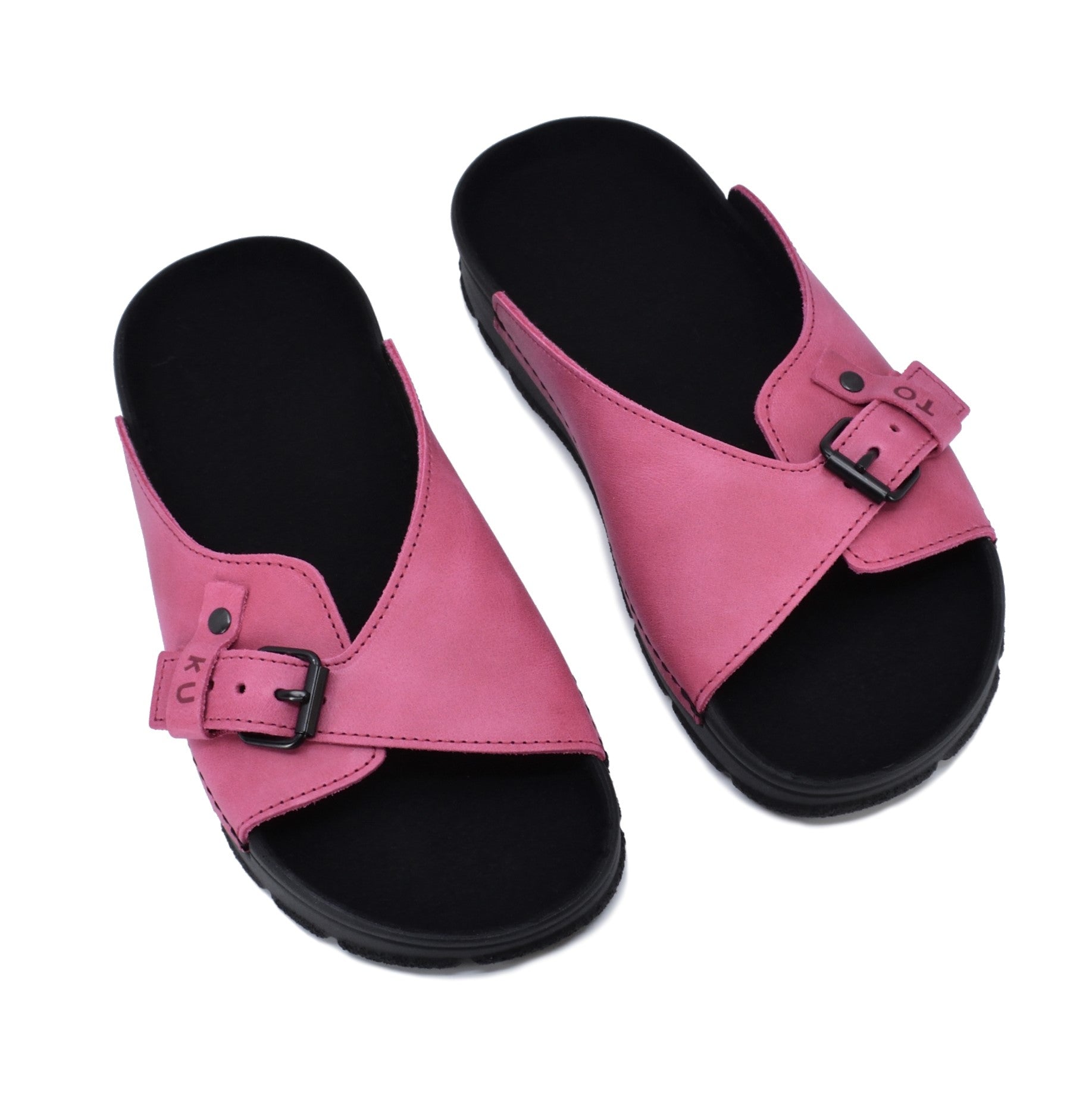 Sandales TOKU Rome en cuir rose, vue produit