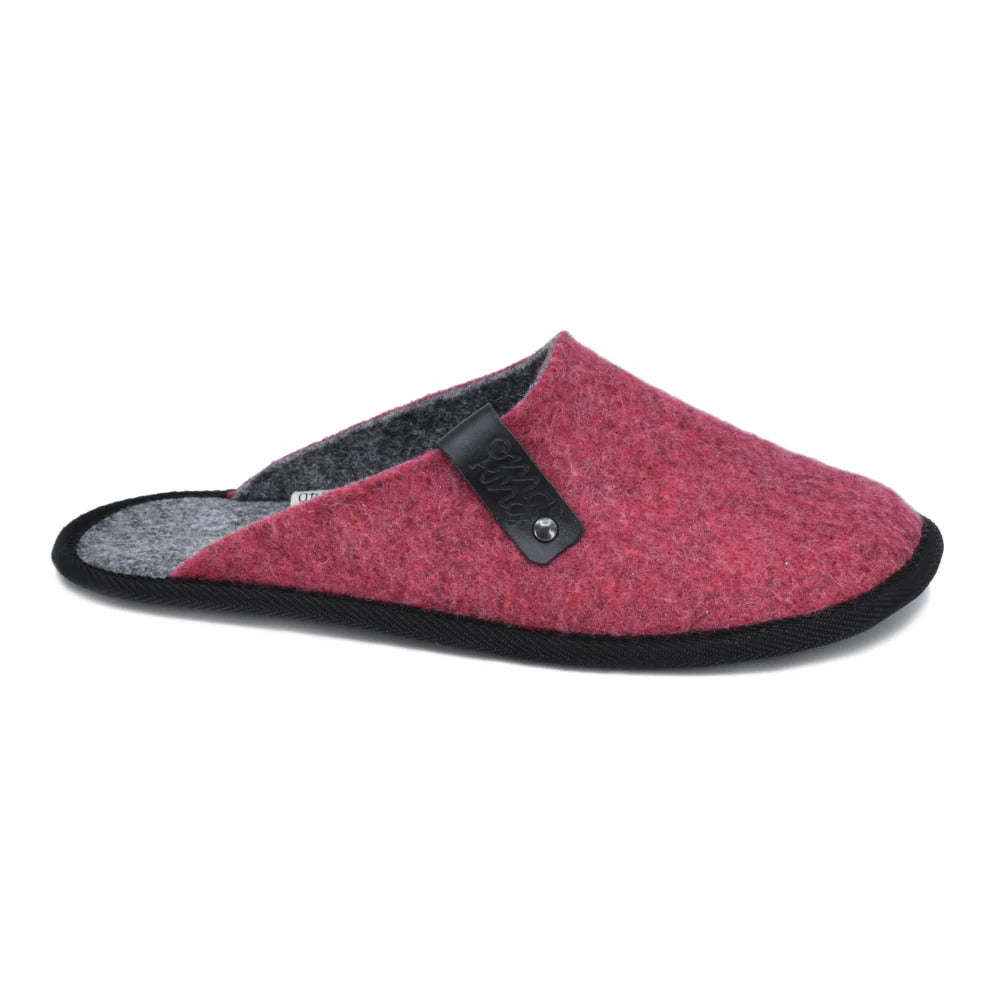 Chaussons femme en fibres recyclées rouge - Navi, photo 1