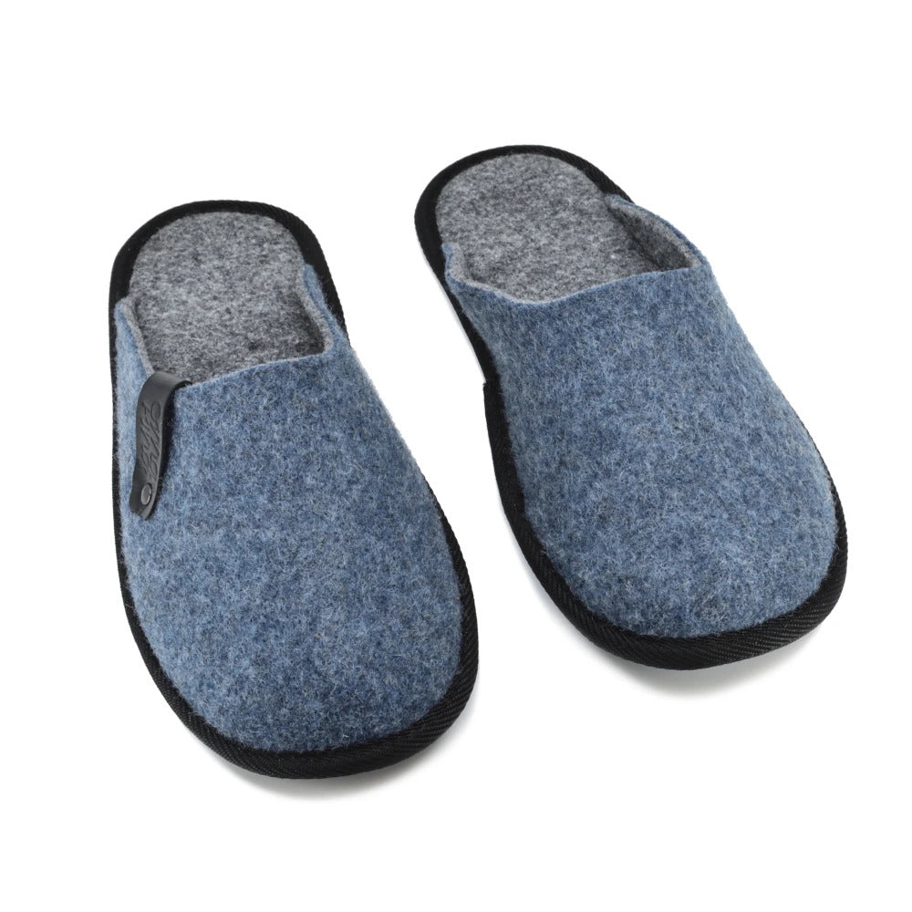 Chaussons en fibres recyclées bleu - Navi, photo 2