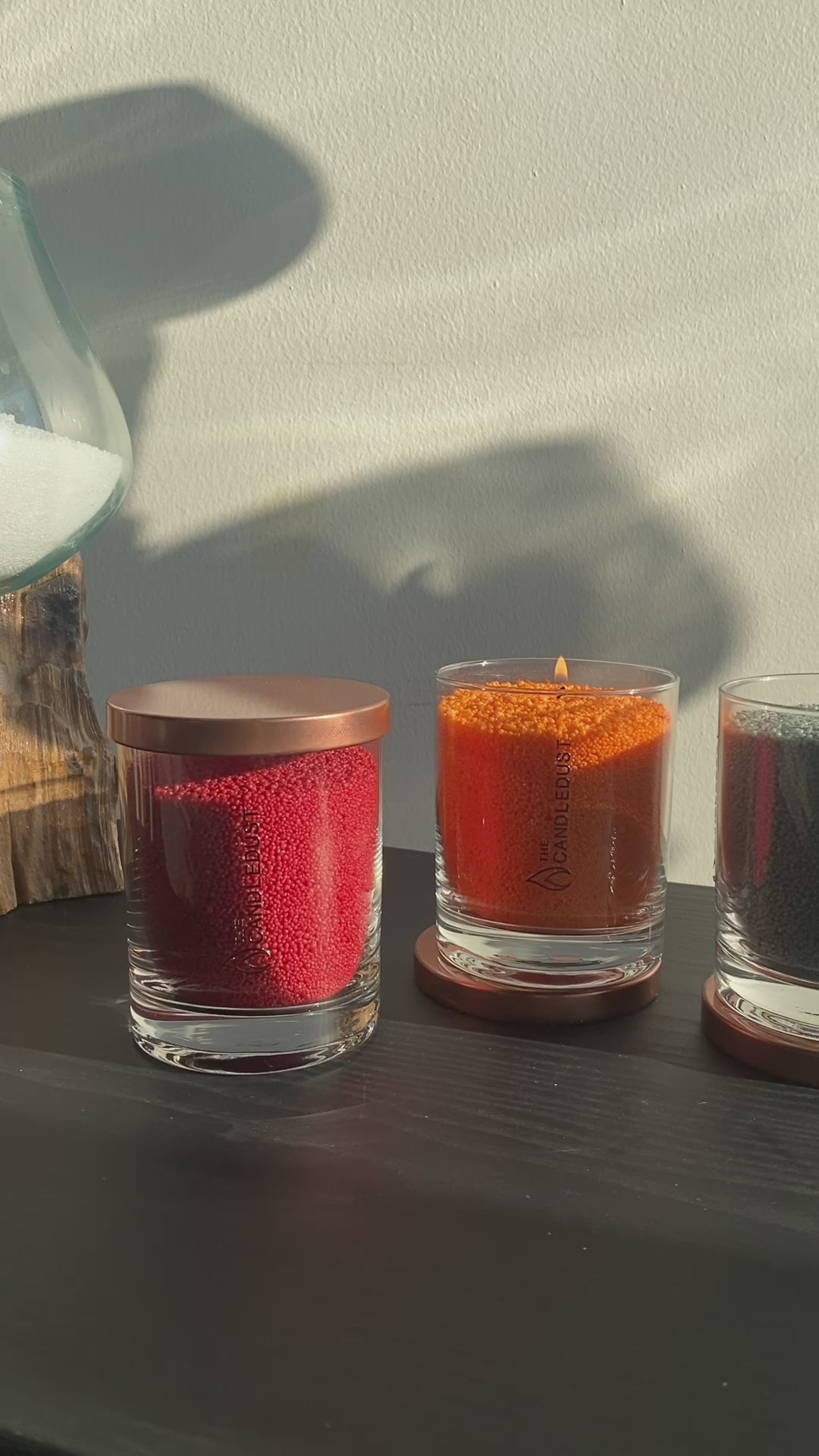 Bougies Candledust en pot, toutes les couleurs sans parfums