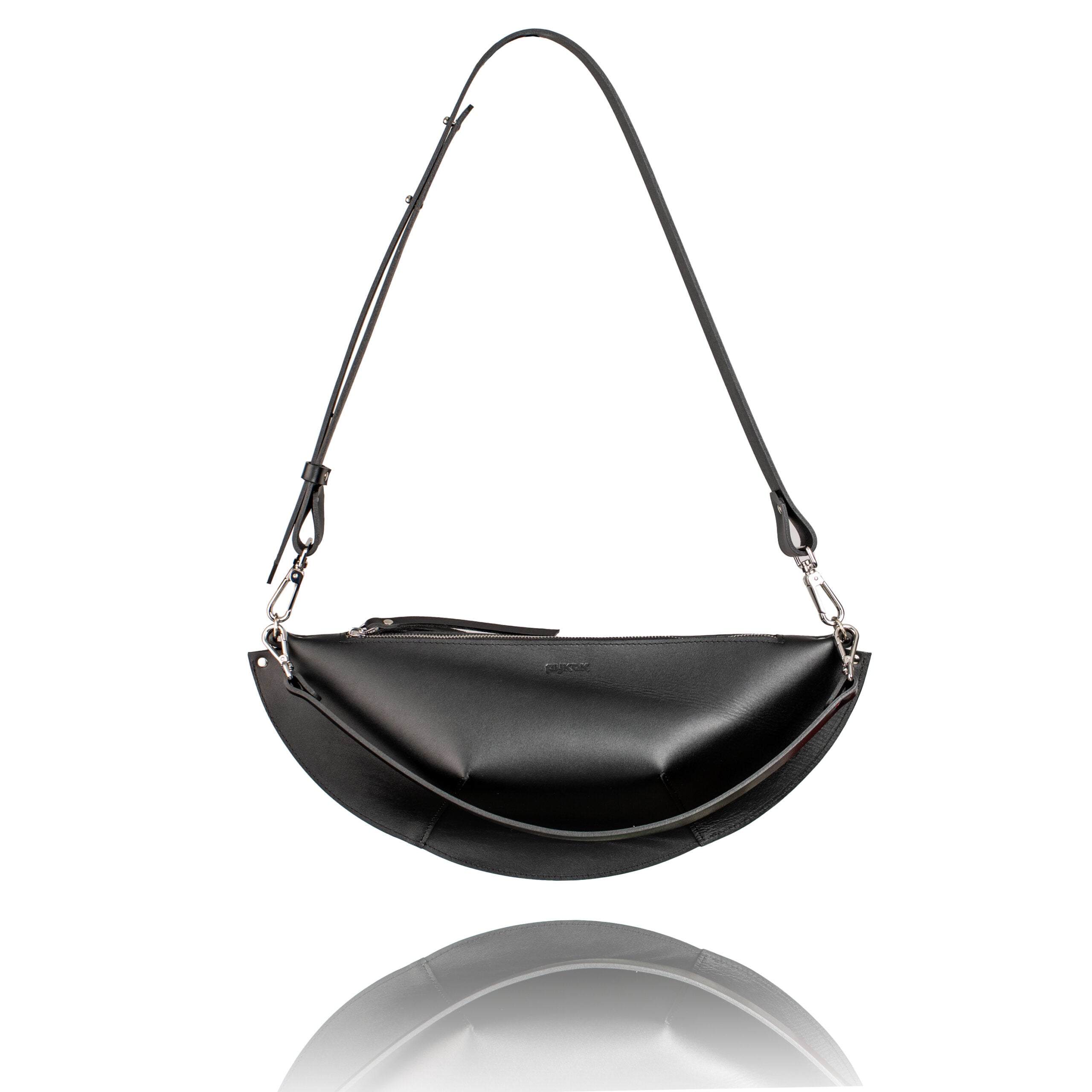 Sac à main PYKOK Olivia en cuir noir, vue finale