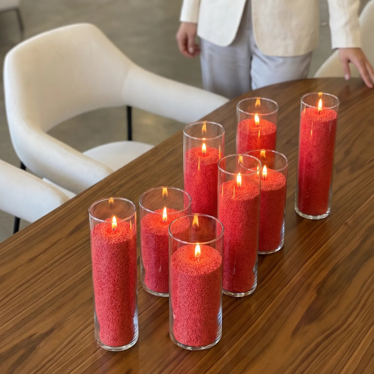 Red Unscented Candle Sand Refill, 1kg