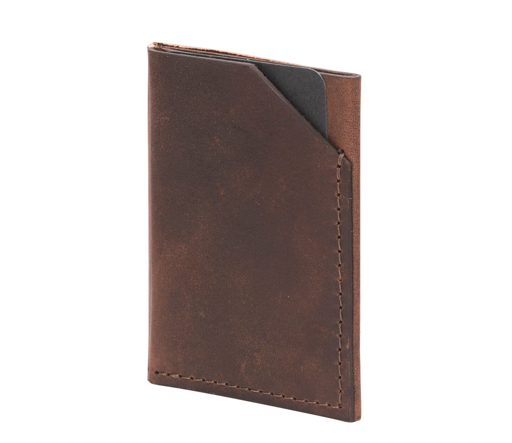 Porte-cartes en cuir à double compartiment, vue produit