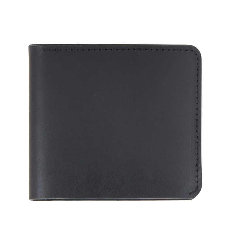 Portefeuille à rabat noir, vue produit