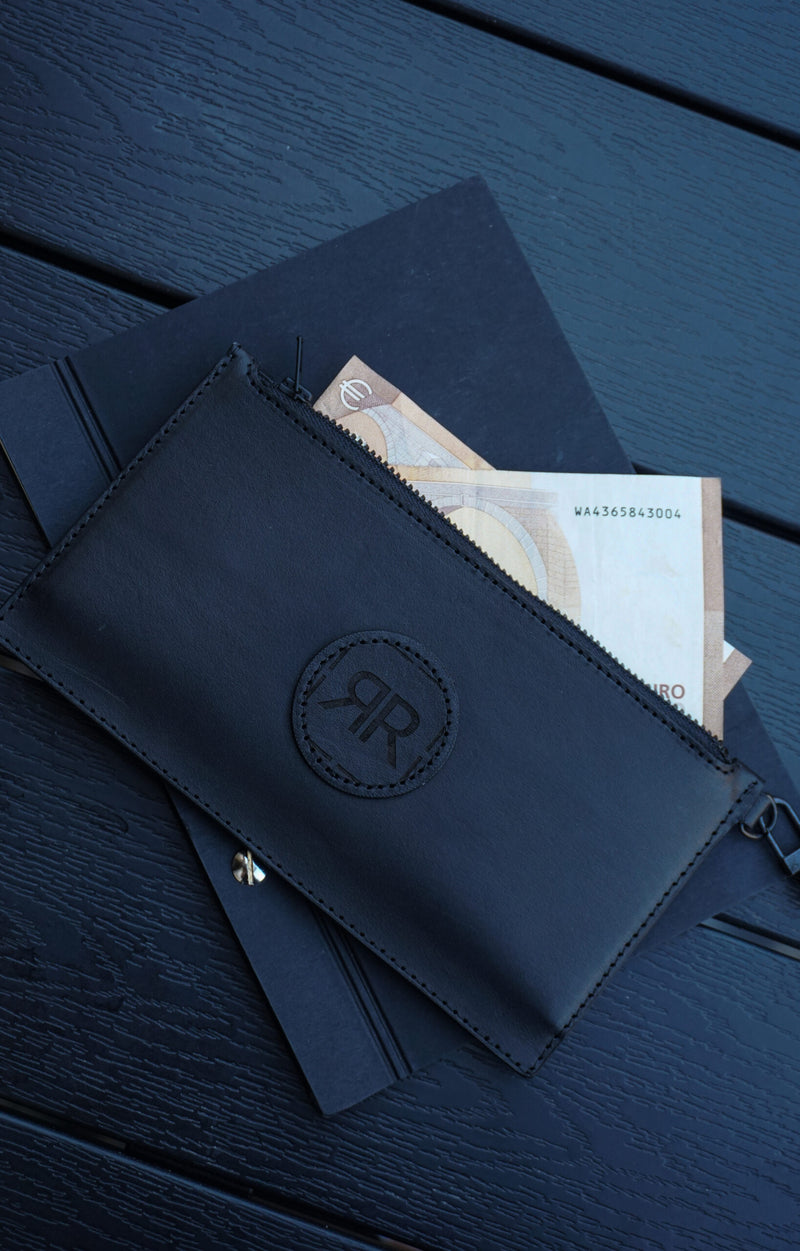 Portefeuille en cuir à dragonne, vue produit