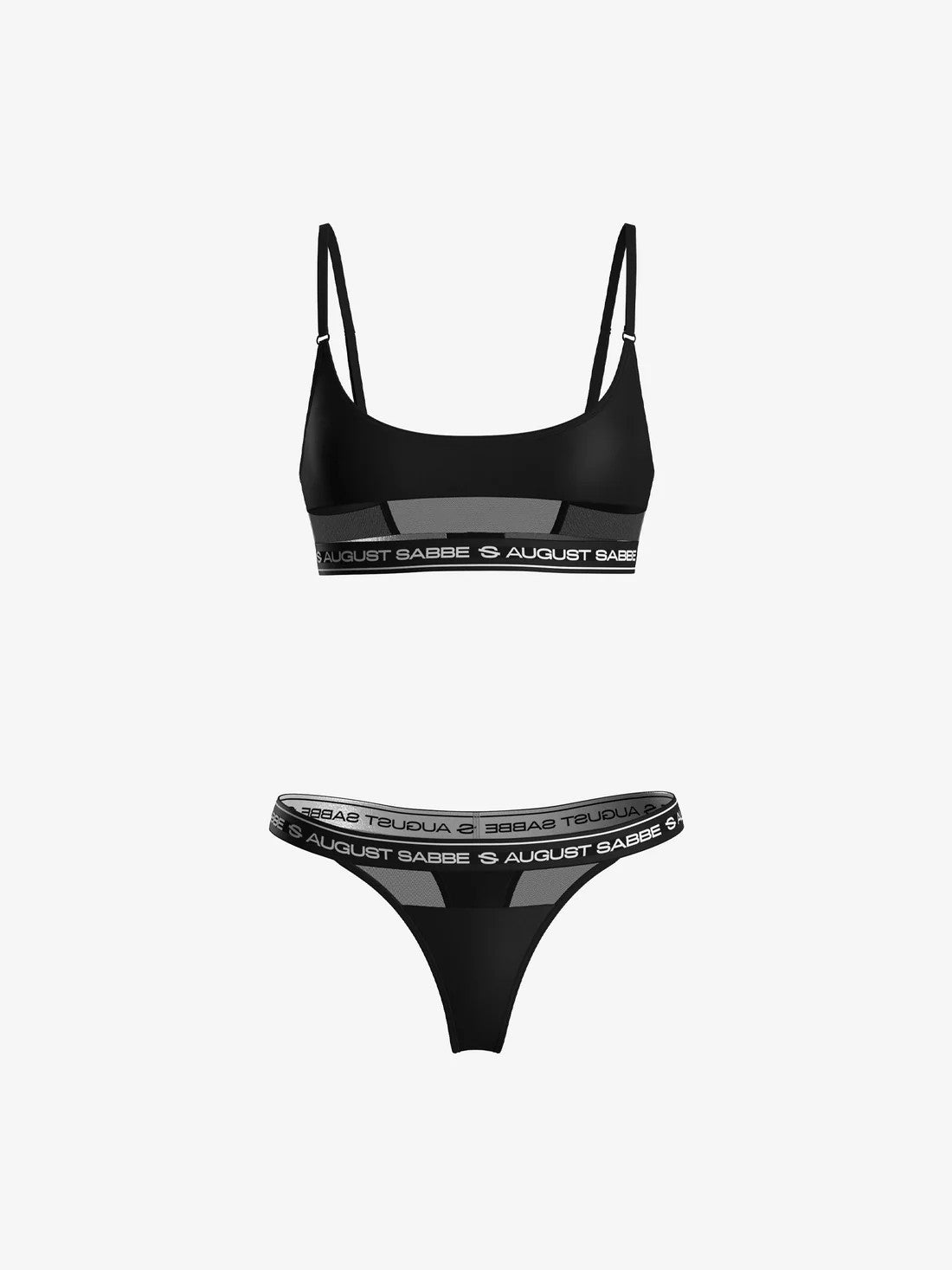 Signature Collection - Bralette and Thong Set - Black