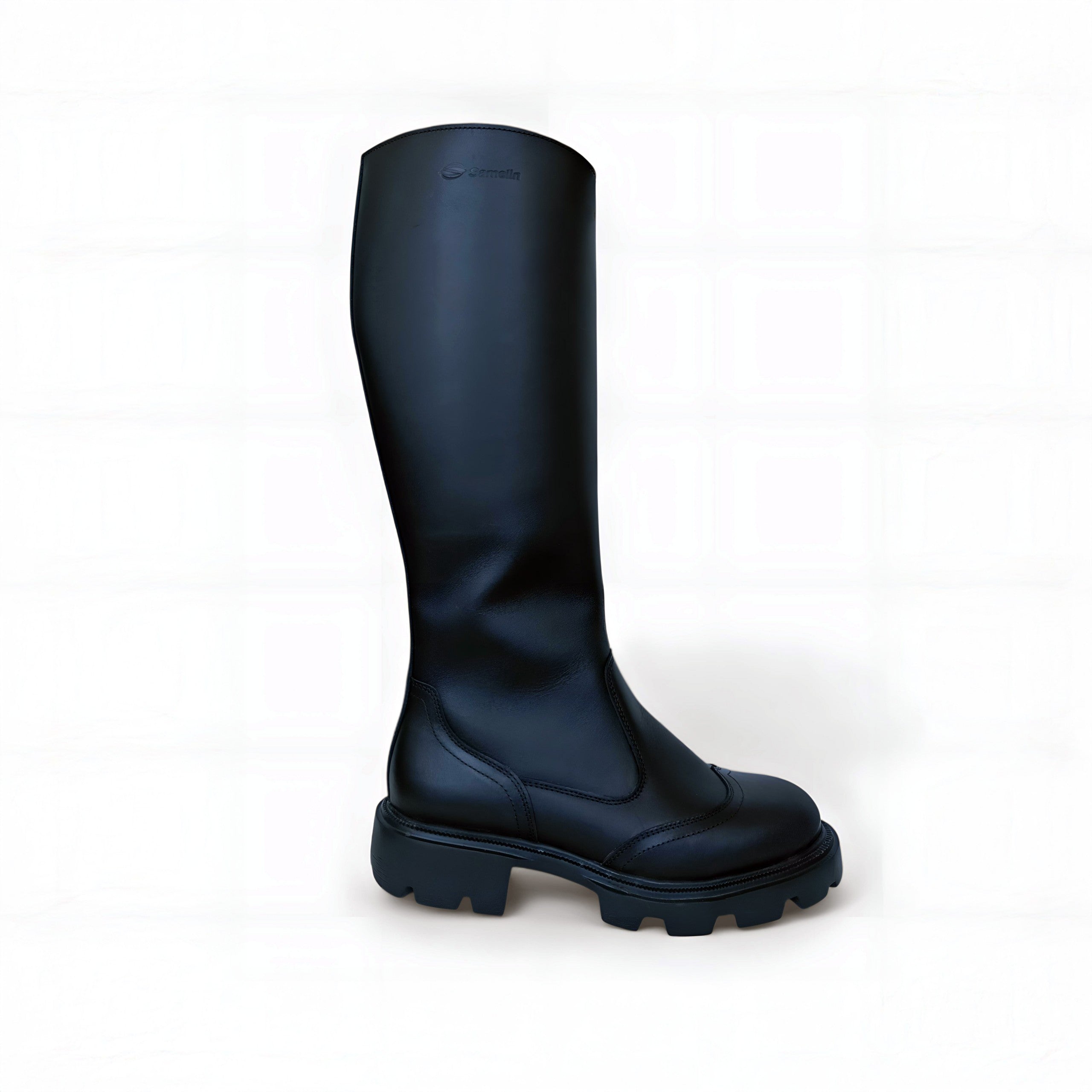 Bottines femme hautes en cuir nappa ultra léger, vue d'ensemble
