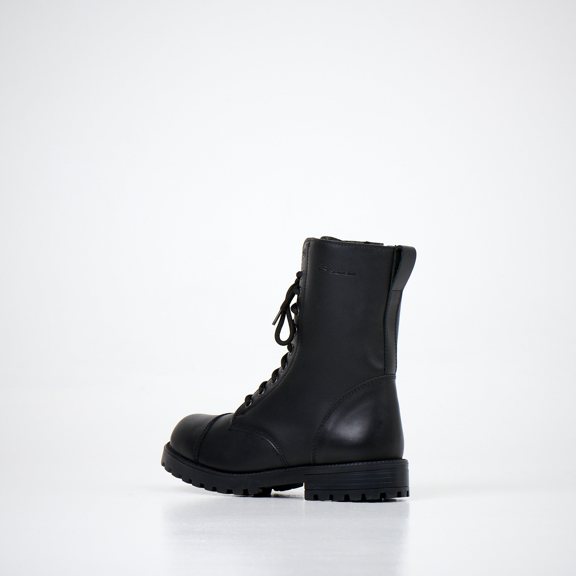 Bottines OmaKing 511 2.0 Black avec zip en cuir noir, vue latérale