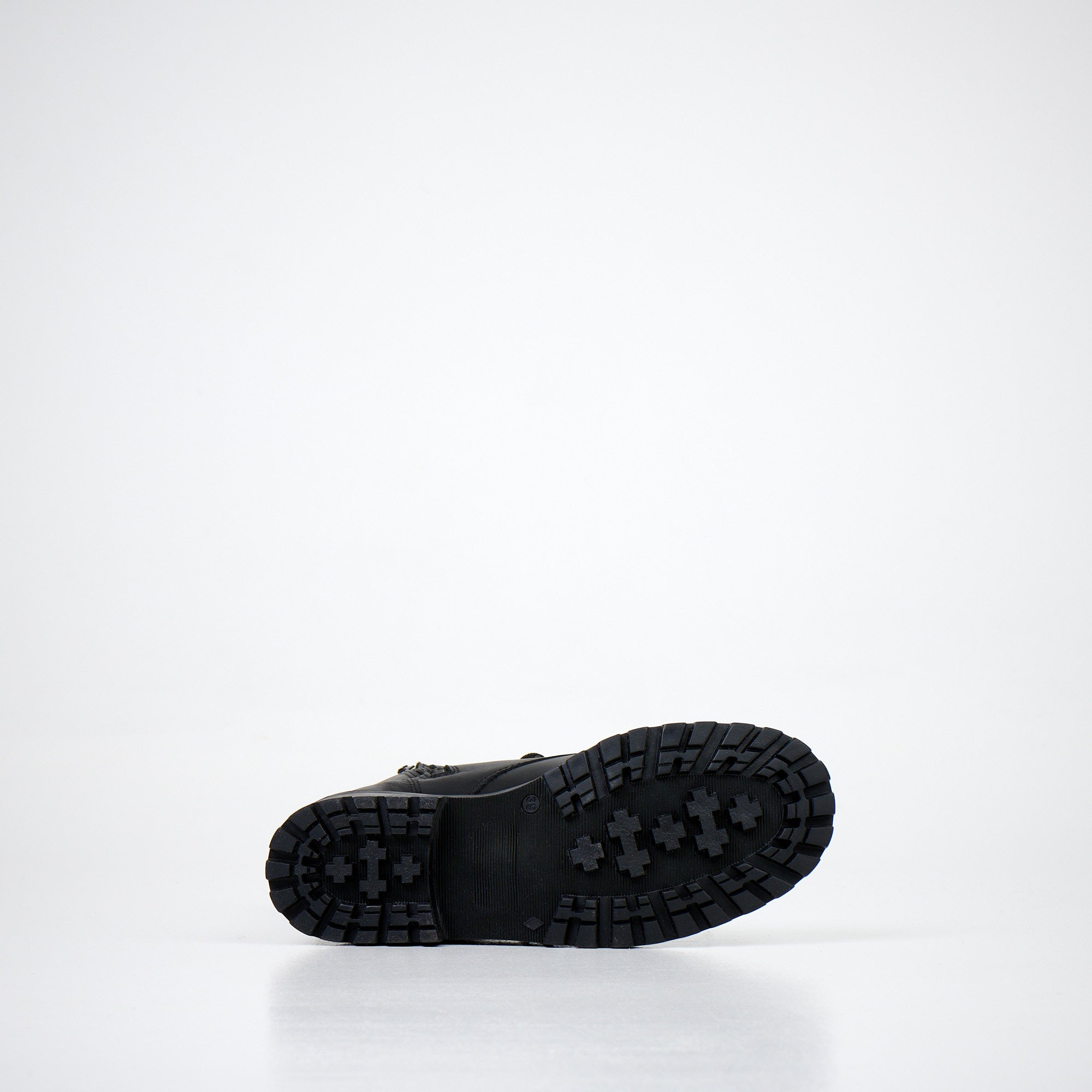 Bottines OmaKing 511 2.0 Black avec zip en cuir noir, détail doublure