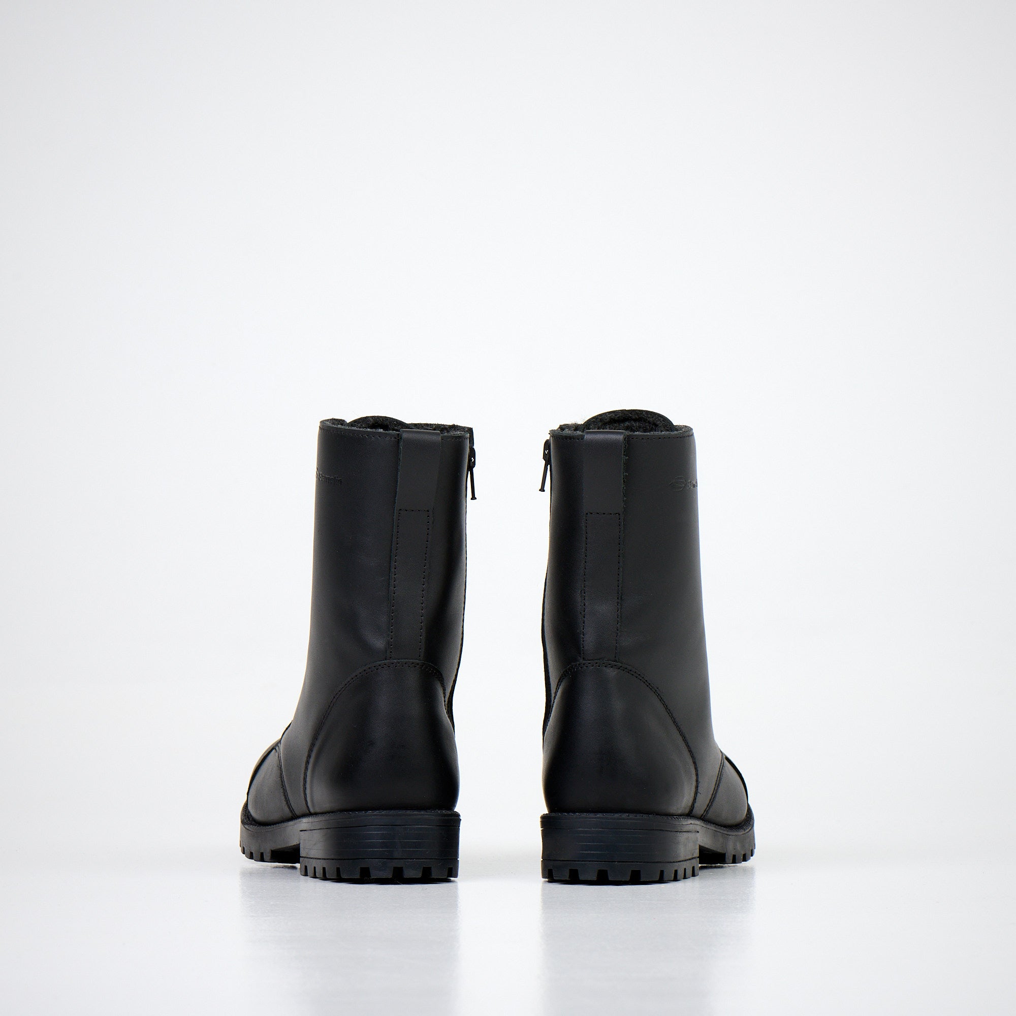 Bottines OmaKing 511 2.0 Black avec zip en cuir noir, vue trois quarts