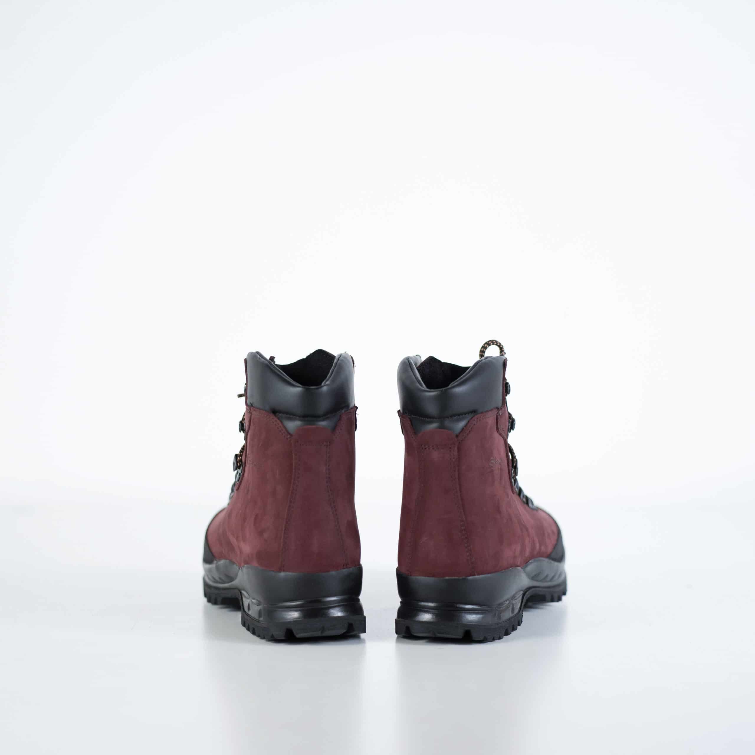 Bottes de randonnée 553P Burgundy OmaKing en cuir naturel épais, vue avant